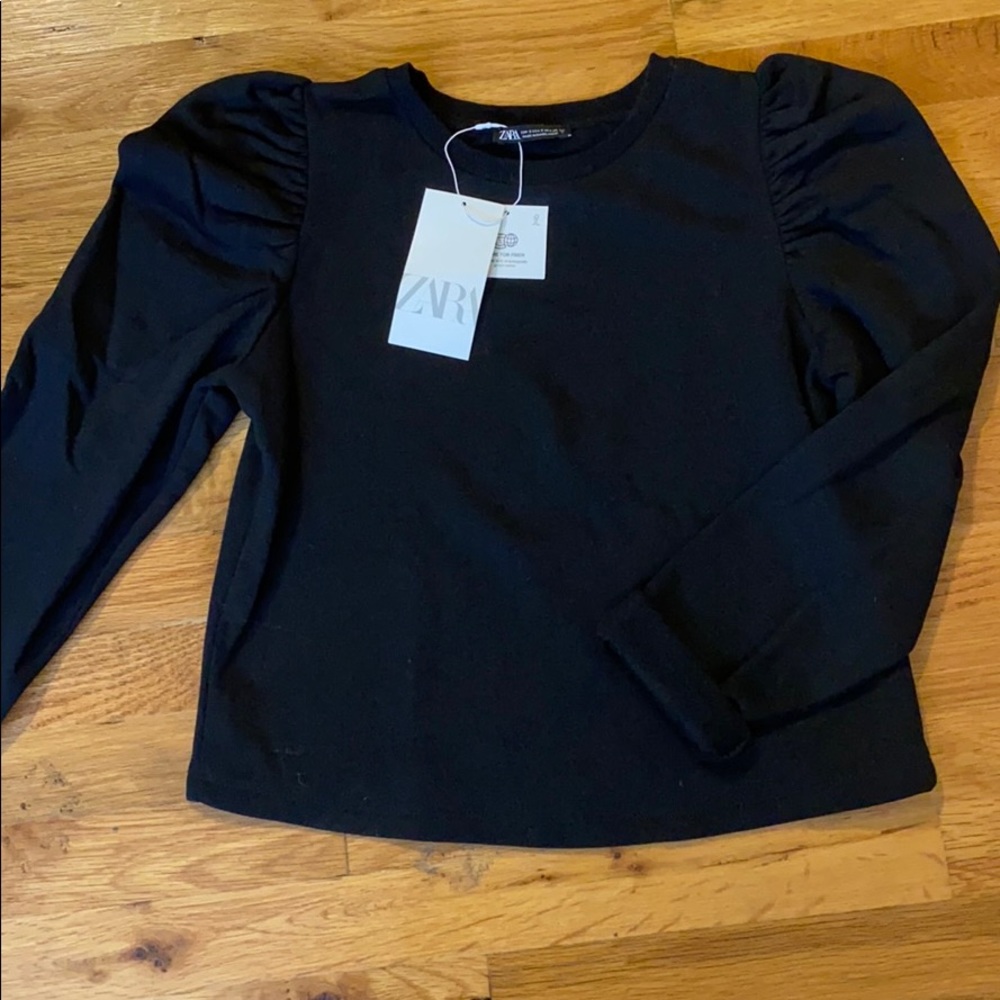 NWT Zara puff shoulder sweatshirt